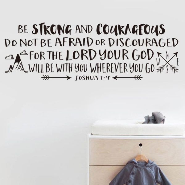 

wallpapers be strong and courageous nursery wall decal quote religious sticker for kids rooms joshua 1:9 bible scripture 57x35.4