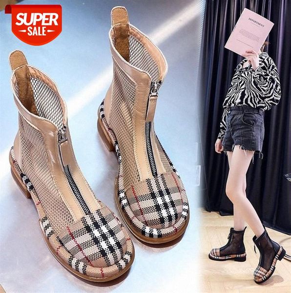 

martin boots women thin breathable short british style mesh children hollow #id1m