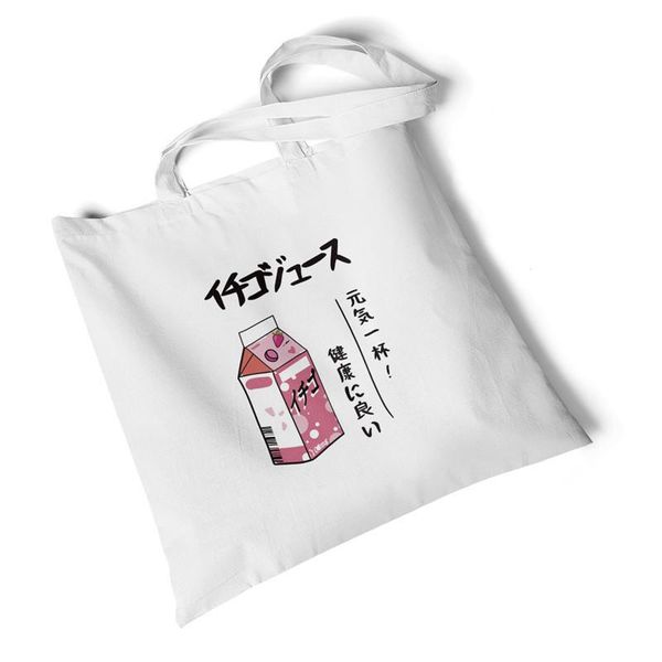 

shopping bags focal20 women casual japanese milk print canvas bag environment friendly shoulder student fashion handbag
