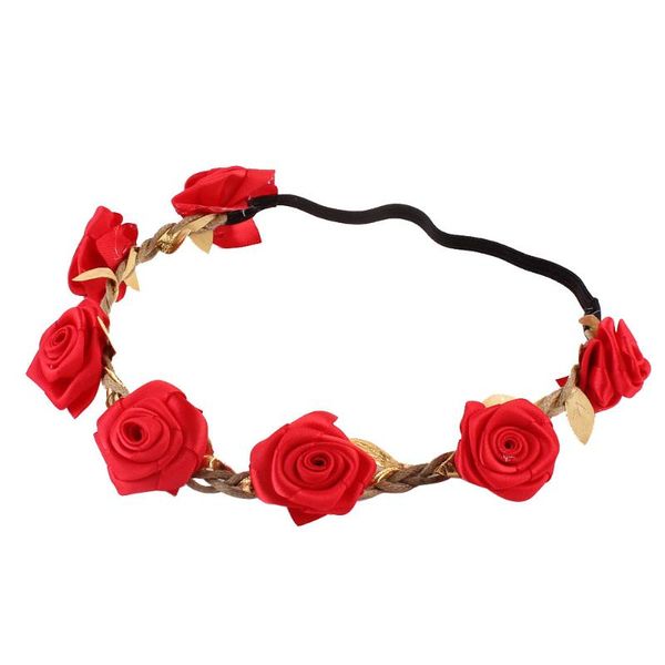 

hair accessories girls flower headband rose floral headbands kids boutique elastic headwear bands 2021, Slivery;white