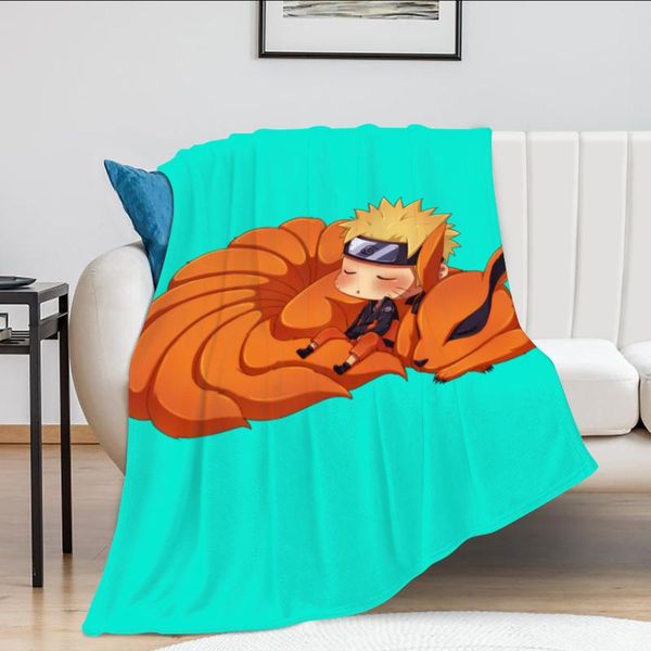 

blankets kawaii flannel blanket anime narutos and kurama sofa bed linings