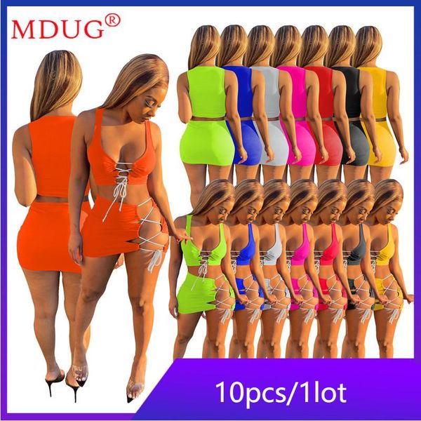 

work dresses wholesale lots bulk clothes womens two piece dress 2021 item mini skirts fashion solid selling summer ladies m0689, White;black