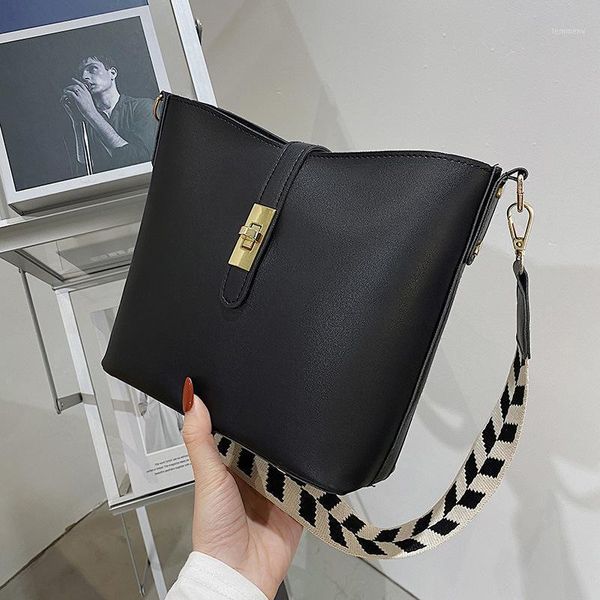 

evening bags brand designer women pu leather handbag shoulder messenger bag ladies large capacity broadband fashion solid bucket1