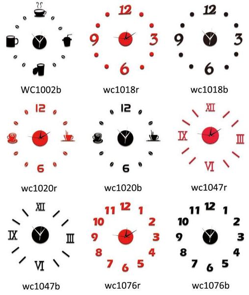 

wall clocks funlife crystal acrylic mirror mute clock living room decorative coffee wc1020b