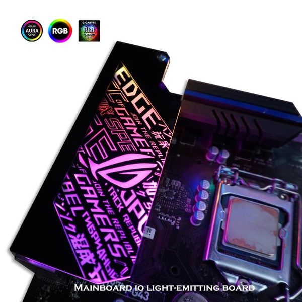 

motherboard i/o argb light panel personality, mb rgb backplate 5v/12v sync, lighting board customized pc case decoration fans & coolings