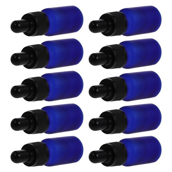 

storage bottles & jars 10pcs frosted glass bottle essential oil dropper travel liquid dispenser