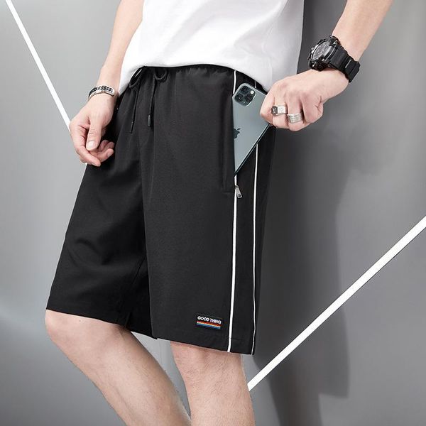 

men's shorts casual men harajuku fashion trend basketball sweatpants fitness beach drop m-5xl, White;black