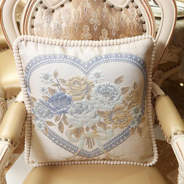 

pillow case fyjafon jacquard cover 58*58 red beige soft european back cushion living room 48*48 cases