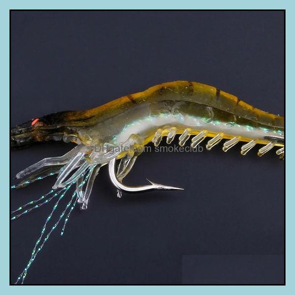 

baits lures fishing sports & outdoors high simation lure soft with hook fake bait bionic shi hanging shrimp drop delivery 2021 wjbgm