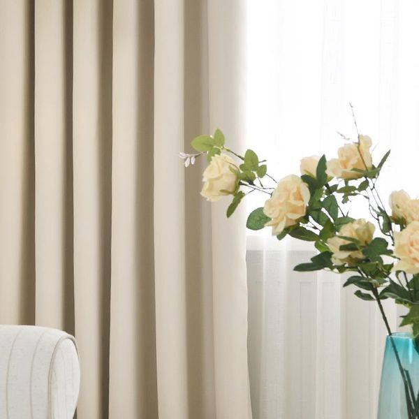 Rideau occultant de couleur Pure pour chambre à coucher salon isolant Style moderne fenêtres décoration de la maison rideaux sur mesure