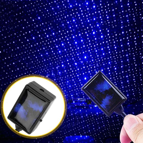 

interior&external lights universal usb car interior atmosphere starry sky lamp led projector star night light blue decoration 5v 0.2a