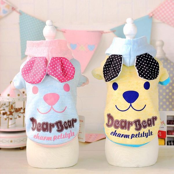 

dog apparel spring and summer hooded clothes animal hoodies cute pet vest large or small t-shirt clothing