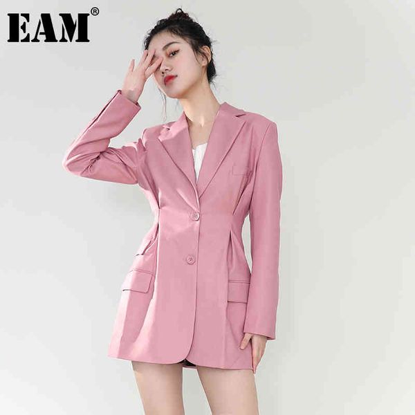 

[eam] women vintage elegant pleated black dress notched collar long sleeve loose fit fashion spring autumn 1dd500611 21512, Black;gray