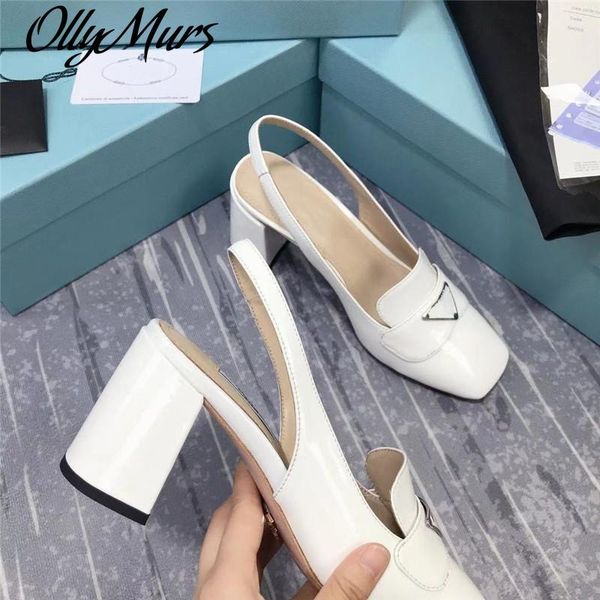 

ollymurs leather pumps high heels fashion shoes women ladies dress for wedding zapatos para mujer 2021, Black