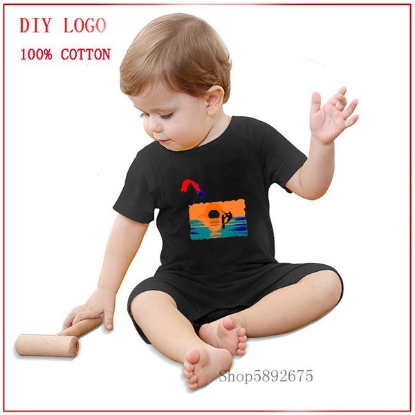 

summer latest design cotton fashion items kite surfing printed rompers for born baby boys girls clothes 3 to 6 months jumpsuits, Blue