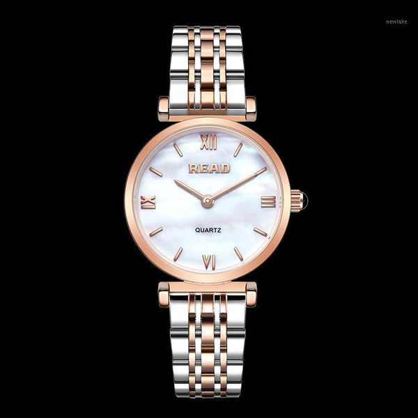 

wristwatches women watches read relojes para mujer ladies watch gift for stainless steel quartz wristwatch female clock, Slivery;brown