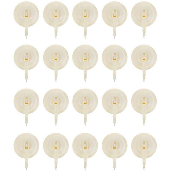 

hooks & rails 20 pcs adhesive apron towel non-marking clothes (beige)