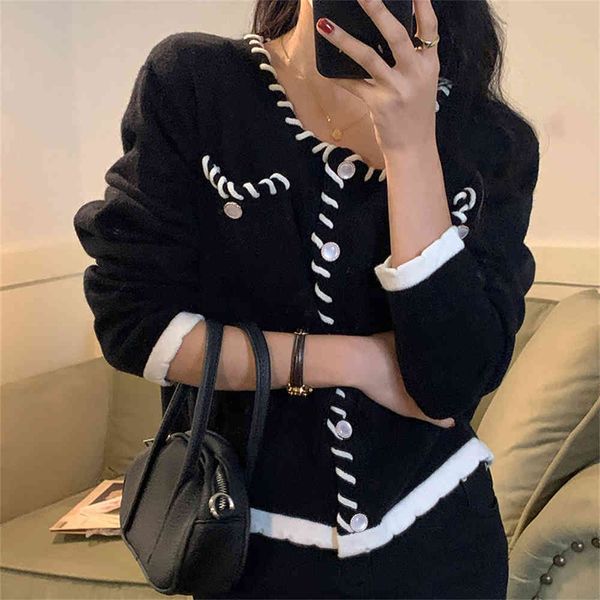 

women's jackets hzirip elegant fashion coats casual retro-chic office lady streetwear ol thin waist female s gtf7, Black;brown