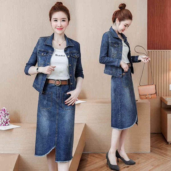 

women's sweaters set of two pieces jacket women's jeans, long sleeve skirt + irregular set i2ze, White;black