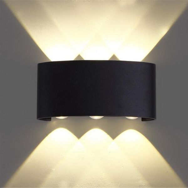 

waterproof 6w led wall lamp 85-265v modern aluminum indoor outdoor surface mounted garden porch corridor exterior light lamps