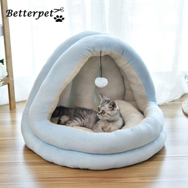 

cat beds & furniture house kittens pet cats sofa mats cozy bed toy dog for small kennel home cave sleeping nest indoor products