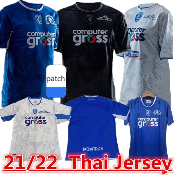 

21 22 empoli soccer jerseys mancuso cutrone bajrami ricci pinamonti bandinelli romagnoli custom 2021 2022home blue uomini football shirt uni, Black;yellow