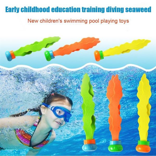 

pool & accessories 3pcs kids plants toy sports swimming toys sea plant shape diving training for children