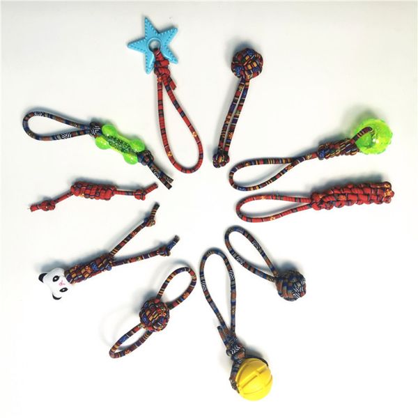 

pet straight chinese style cloth rope chew 10 pieces of lasso knot dog toys
