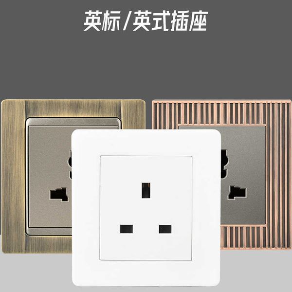 

13a square pin switch panel 86 standard 3-hole british hong kong version socket