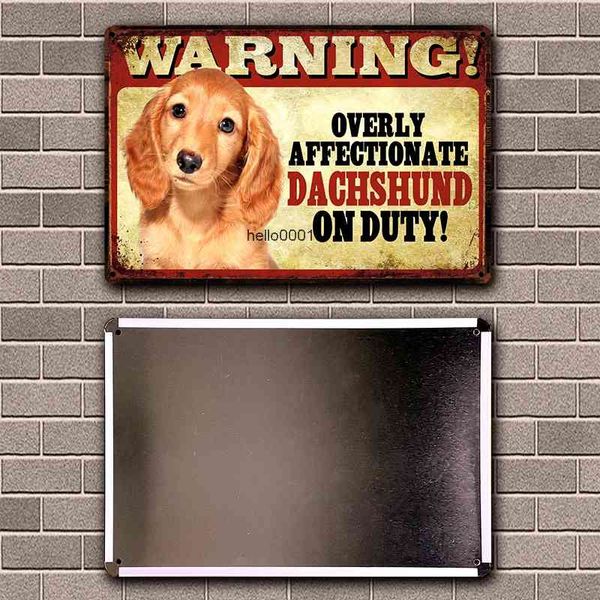 

pets dog warning doberman golden labrador metal sign tin poster home decor bar wall art painting 20*30 cm size dy91