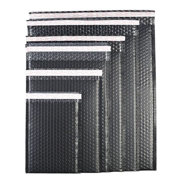 Schwarze Versandtaschen, 15 x 20 + 4 cm, Luftpolsterfolie, selbstklebende Folie, Blasen-Versandtasche für Geschenkverpackungen, gefütterte Poly-Versandtaschen, Versandumschläge (andere Größen erhältlich)