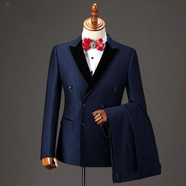 

men's suits & blazers 2021 fashion mans for wedding party dress slim fit costume homme business suit dinner two piece(jacket+pant), White;black