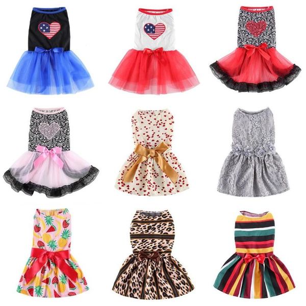 

dog apparel pet supplies clothes summer rainbow skirt spring and clothing exquisite