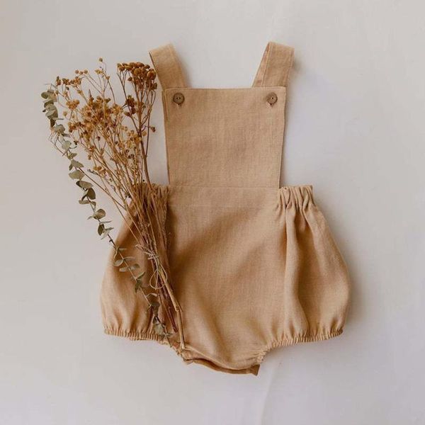 

jumpsuits melario born baby boys girls rompers linen cottonsummer autumn sleeveless one-pieces suspender clothes outfits, Blue