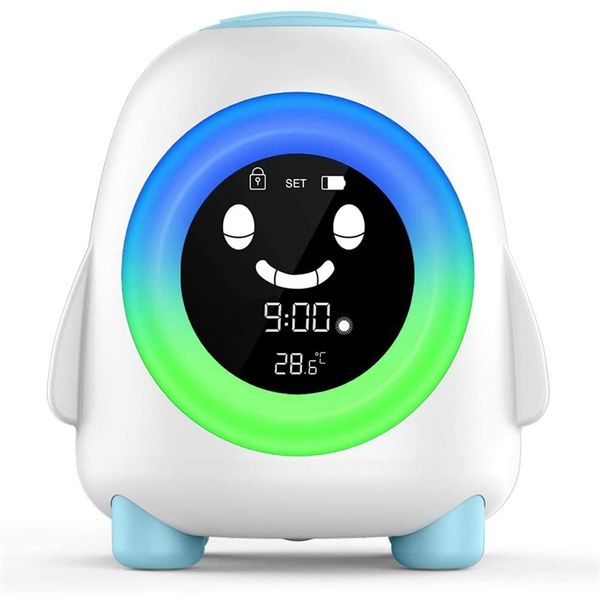 Sveglia per bambini Sveglia digitale con luce notturna intercambiabile a 5 colori Timer pisolino per la temperatura interna Dormire per bambini 210804