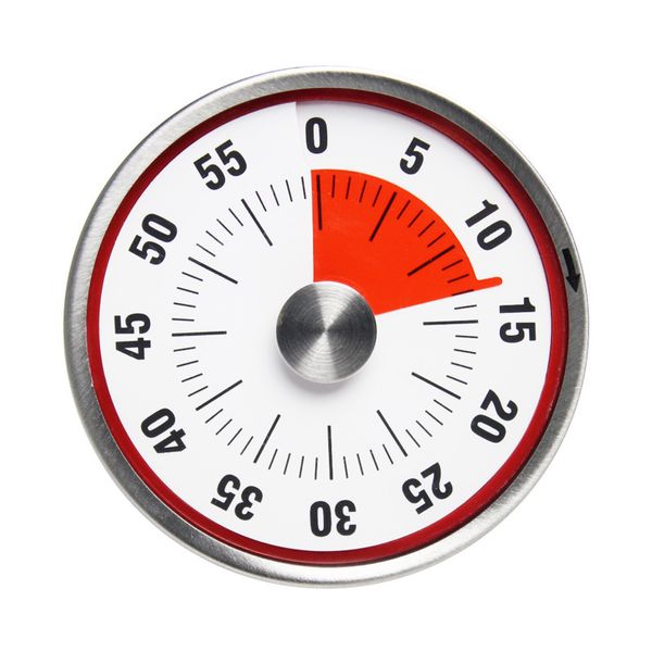 Baldr 8 cm Mini conto alla rovescia meccanico utensile da cucina in acciaio inossidabile forma rotonda orologio da cucina sveglia timer magnetico promemoria DH8576