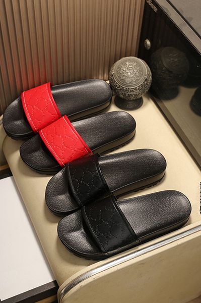 

2021 designer shoes luxury slide summer fashion wide flat sandals slipper men and women flip flops 01, Black