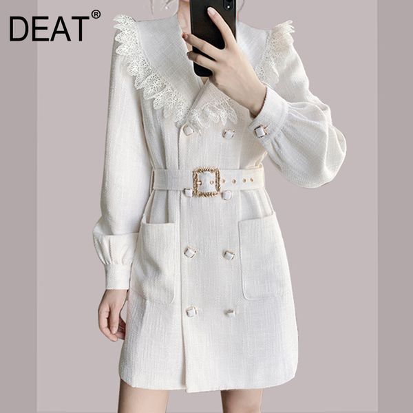 

[deat]temperament celebrity french white dress women spring design niche fashion 9400 210421, Black;gray