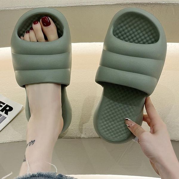 

slippers chick-soled for women summer wear fashion 2021 home ladies beach, Black