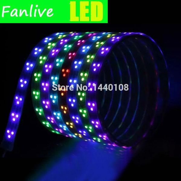 

strips 50m/lot 10rolls ws2811 90leds/m led rgb strip light with tube waterproof ip67 smd magic color dc12v