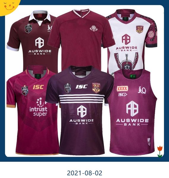 

size s5xl 21 national league queensland 2021 malou jersey qld maroons state of origin rugby, Black;gray