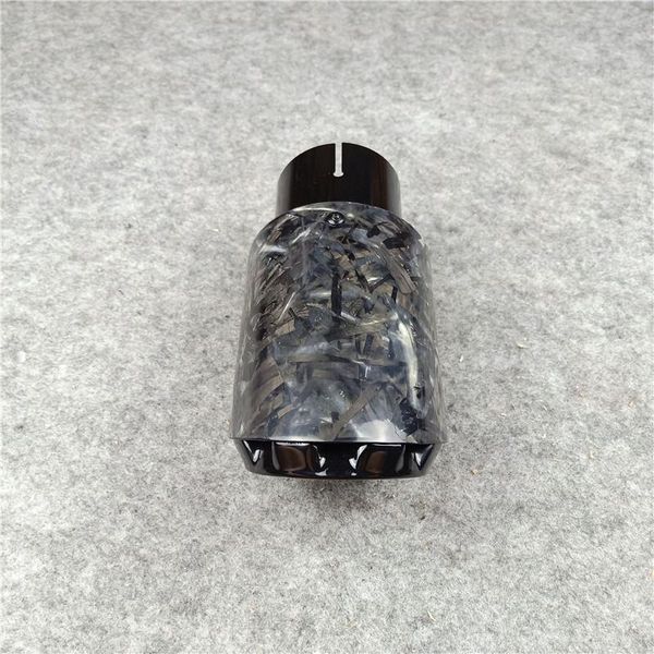 

motorcycle exhaust system carbon fiber forged tailpipe car universal stainless steel muffler tip length about 185mm three layers nozzle 1 pc
