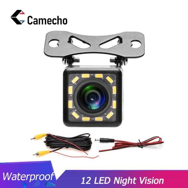 

car rear view cameras& parking sensors camecho camera universal backup 12 led night vision waterproof 170 wide angle hd ccd