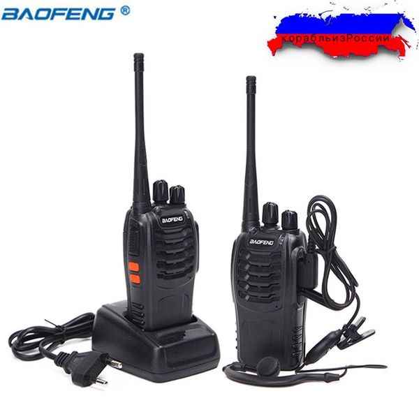 

walkie talkie 2 pcs baofeng bf-888s bf 888s 5w two-way radio portable cb uhf 400-470mhz 16ch professional handheld