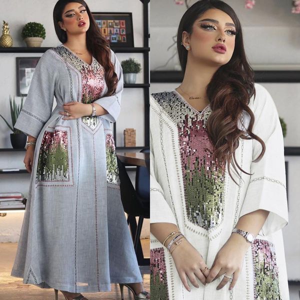 

ethnic clothing embroidered robe lent festival muslim women's fashion sweet long skirt plus size dress, Red