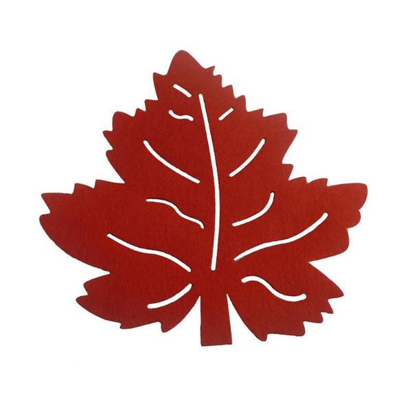 

mats & pads 4pc christmas home insulation non-slip leaf placemat cup mat 2types