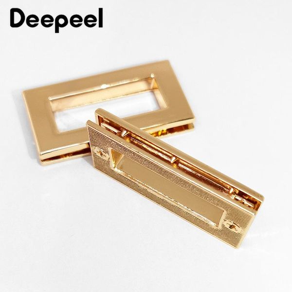 

bag parts & accessories deepeel 4/10pcs id30.5mm metal square eyelet buckle screw corns o ring hook diy bags gas hole strap chain belt clasp, Black
