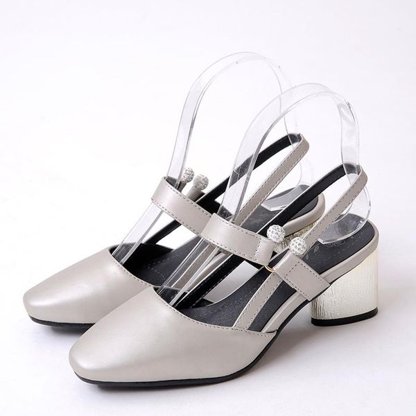 

big size 32-45 summer fashion women solid sweet crystal heels sandals 3 colors, Black
