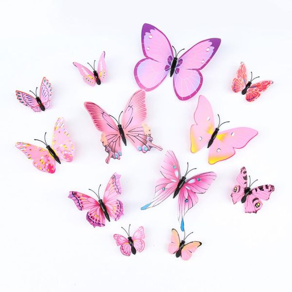 

12pcs simulation wall stickers creative pvc decals diy home decor for kitchen living room bedroom )