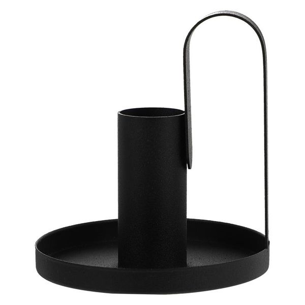 

candle holders 1 pc durable xmas elk candleholder supporter retro decor (black)